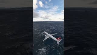 Hard landing Boeing 777 SWISS at Tangier Ibn Battouta Airport #shorts