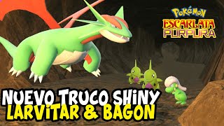 NUEVO TRUCO SHINY PARA CAZAR BAGON Y LARVITAR SUPER FACIL Y RAPIDO EN POKEMON ESCARLATA Y PURPURA