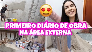 DIÁRIO DE OBRA #30 / PRIMEIRO DIÁRIO DE OBRA NA ÁREA EXTERNA, COMEÇAMOS PELA GARAGEM E MUROS 😱