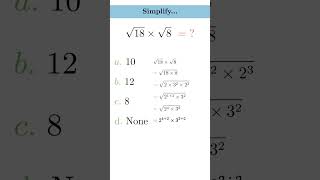 Nice square root simplification. #math #maths #mathstricks