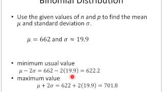 5.4 mean and stdev for binomial distr