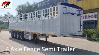 4 axle fence semi trailer