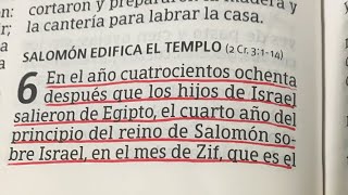 1 Reyes 6 (Salomon edifica el Templo) y 1 Corintios 10 (Amonestaciones contra la idolatría)