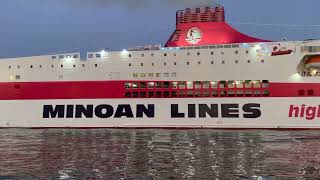 Knossos Palace of Minoan Lines departing Piraeus port to Heraklion | #KnossosPalace #Crete #Minoan