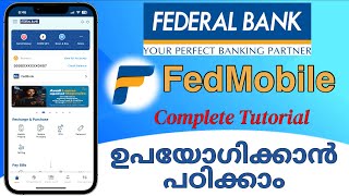 How to Use Fedmobile App in Malayalam | FEDMOBILE 2024 | How to Use Federal Bank Mobile Banking App