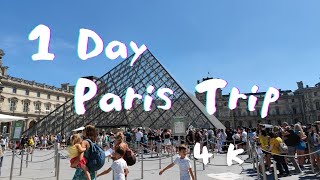 【4K 60fps Pari】Walk from Cathédrale Notre-Dame to Pyramide du Louvre