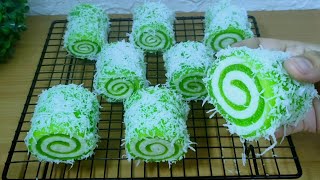 KENYAL‼️CUMA DIADUK DAN DIKUKUS JADI KUE SEENAK INI || RESEP UBI GULUNG PANDAN - OLAHAN UBI