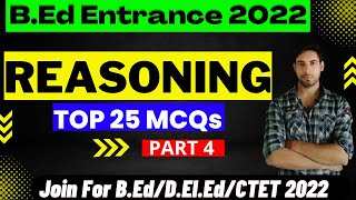 Bihar B.Ed Reasoning Mock Test | Reasoning Practice Set 4 | @BPSC4EVER