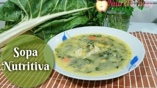 Sopa de Verduras nutritiva de la abuela fácil y Saludable.