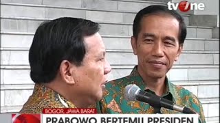 Prabowo Subianto Bertemu Presiden Joko Widodo Di Istana Presiden Bogor