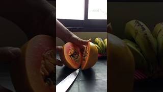 slicing ripe papaya..#viral #trending #shortvideo #subscribe #success