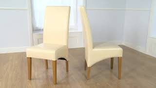 Cream Leather Dining Chair: Cannes Leather Chair