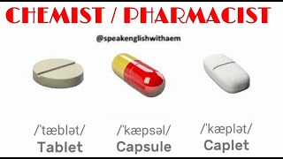 CHEMIST / PHARMACIST 💊 💉 in English  _ VOCABULARY