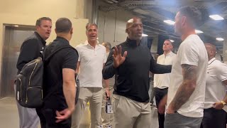 JJ Redick, Rob Pelinka, Ty Lue & C.Billups Dap Up After Team USA Win Over Team Canada in Las Vegas!