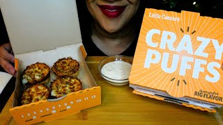 ASMR Little Caesars Crazy Puffs | Cheese & Cheese with Pepperoni | Eating Sounds | No Talking