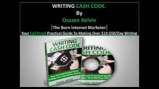 Writing Cash Code  Promo Vid