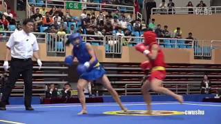 2016 China female Wushu（Sanda）Championship finals 52kg （zhang luan vs Qiao jieru）