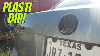 PLASTI DIPPING The BADGES On The Passat!!