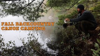 Fall Backcountry Canoe Camping