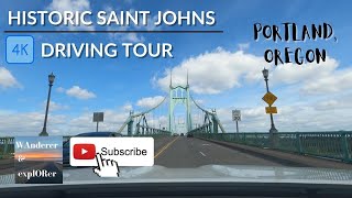 Historic Saint Johns | 4K 🚘 Driving Tour | Portland, Oregon