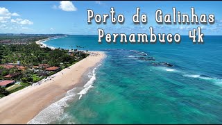 Pernambuco visto de cima: as praias deslumbrantes de Porto de Galinhas, Muro Alto e Cupe - 4K