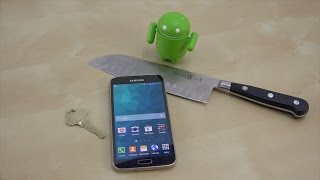 Samsung Galaxy S5 Scratch Test with Keys & Knife | S5 Torture Test