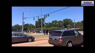 Black Panther Party demonstrate in front of Baton Rouge Police headquarters