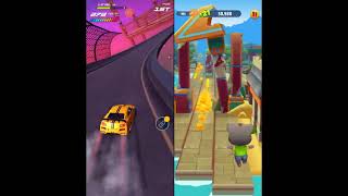 car racing vs talking Tom gold rush gameplay