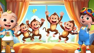 Five Little Monkeys Jumping on the Bed | Nursery Rhymes & Kids Songs 2024