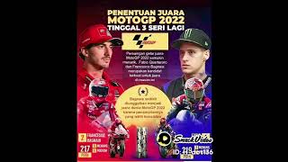 PENENTUAN JUARA MOTOGP 2022 || TINGGAL 3 SERI LAGI || H sport66