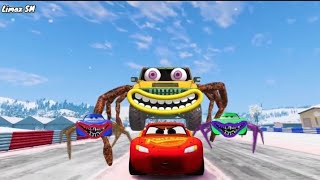 Lightning McQueen Monster Car Eater Compilation 4,  Coffin Dance Song Cover #video #car #pixar