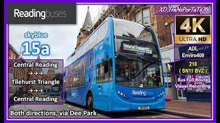 [Reading buses] skyblue 15a ~ Reading ➝ Tilehurst Triangle ➝- Reading【4K UW】