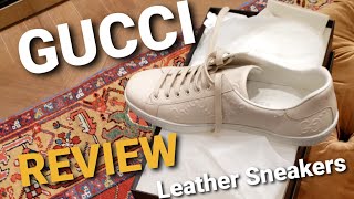 GUCCI ALL Leather White Sneaker REVIEW