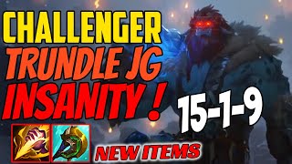 Insane Challenger Jungler Main TRUNDLE vs Nocturne 15-1-9 KDA  Challenger Plays  New Items Season 11