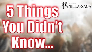 Panilla Saga - 5 Things You Didn't Know...