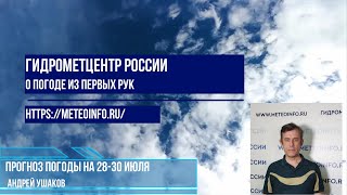 Прогноз погоды на 28-30 июля. Погода на выходные в Москве с дождями и грозой.