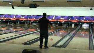 Bowling ball hits ceiling