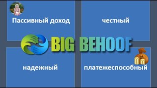 Отзыв о проекте BIG BEHOOF. Проект вызывает доверие в сети. #Платежеспособный