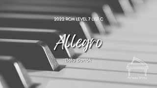 Béla Bartók - Allegro (2022 RCM Level 7 Celebration Series Piano Repertoire List C)