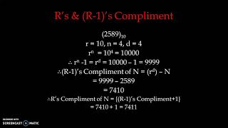 R's & (R-1)'s Compliment |Fundamental of Digital Electronics||Binary Subtraction|