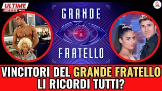 TUTTI I VINCITORI DEL GRANDE FRATELLO E GRANDE FRATELLO VIP DAL 2000 AL 2024: li ricordi tutti?