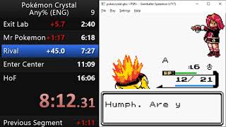 Pokemon Crystal Any% ("beats lance") - 18:05