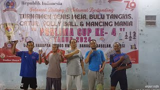 BADMINTON || PORLIMA CUP KE- 4 || Misiran + Asep VS Marno + H. Mukhlis