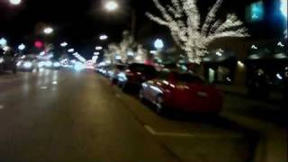 Night Cycling in Downtown Lagrange, IL during the Holiday Lights Displays