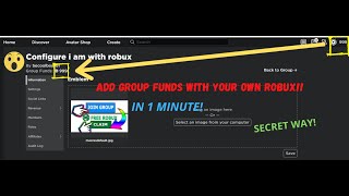 How to add group funds from your own robux in roblox 2021