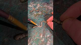 How l to make miniature snakes 🐍#howto #miniaturetutorial #tutorial #snakes #realistic #handmade