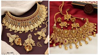 new trending gold jewellery set design / gold jewellery designs / 1 tola gold set design 2024