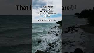 Way Maker chorus lyrics drone video beach