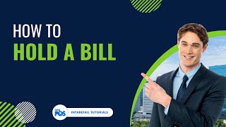 How to hold a bill - Retail POS