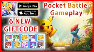 Pocket Battle Gameplay &  How to Redeem All 6 Giftcodes - Pokemon RPG Game Android